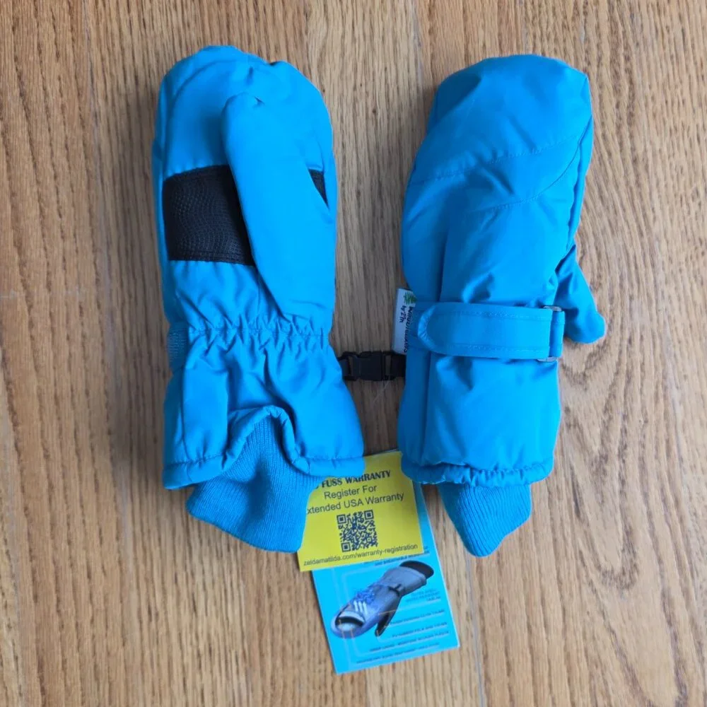 Wildbreakers Waterproof Mittens | Kids 8-10 | Light Blue 3M Insulated Ski Snow